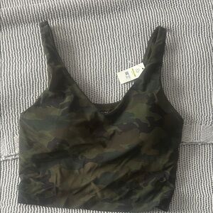 Aerie Olive Green Long Line Sports Bra